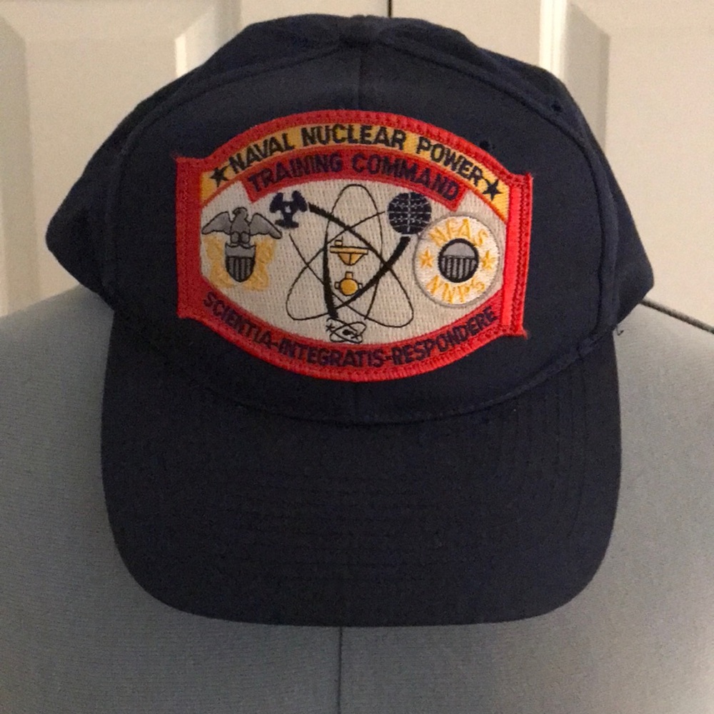 Navy Naval Nuclear Power Training Command Patch Hat Atom Eagle Blue & Red Nissun